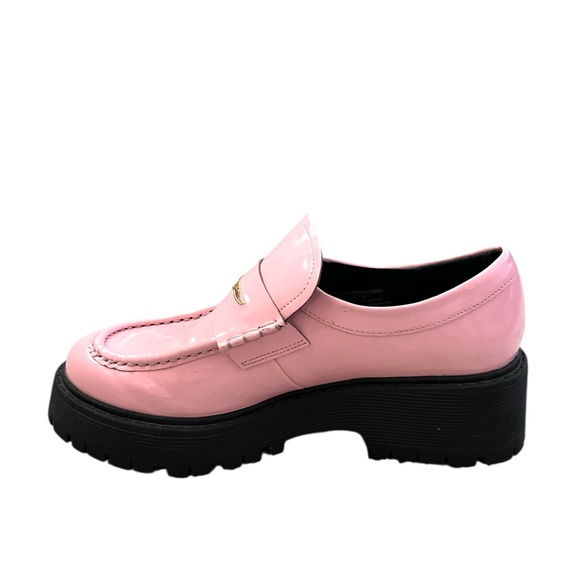 Steve Madden Malvern Pink Patent Leather Platform Loafers - Picture 6 of 11